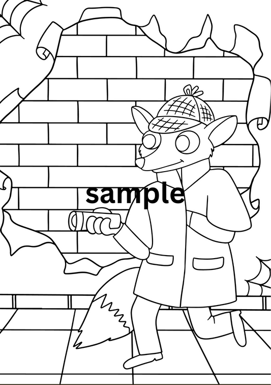 Animals at Work: Detectives coloring book