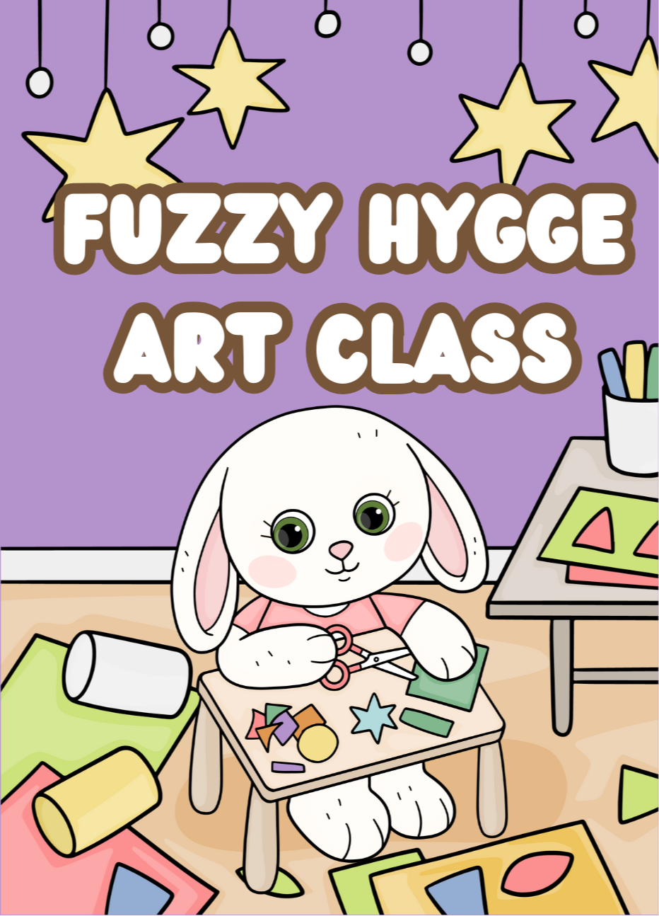 Fuzzy Hygee Art Class Coloring Book/Cute and Cuddly animals/Coloring book for kids, adults and teens. Adorable hand drawn designs