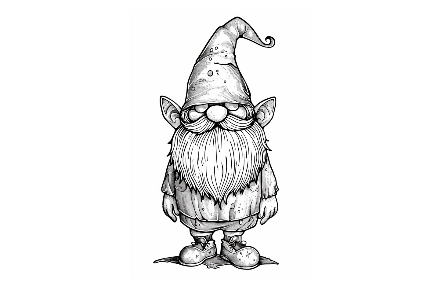 Gnome Coloring Book for adults and teens