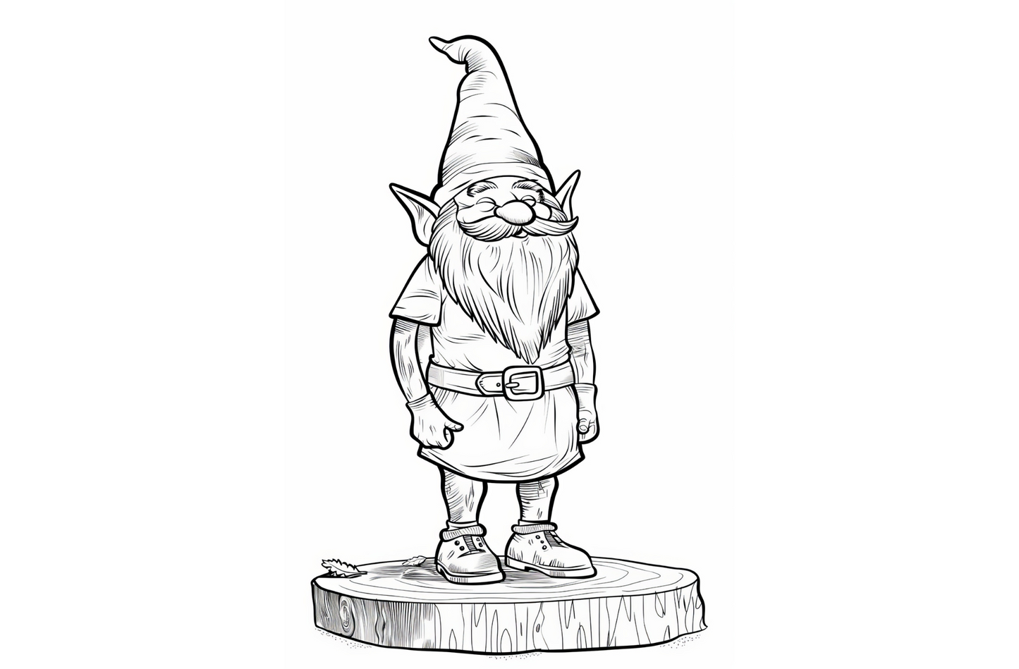 Gnome Coloring Book for adults and teens