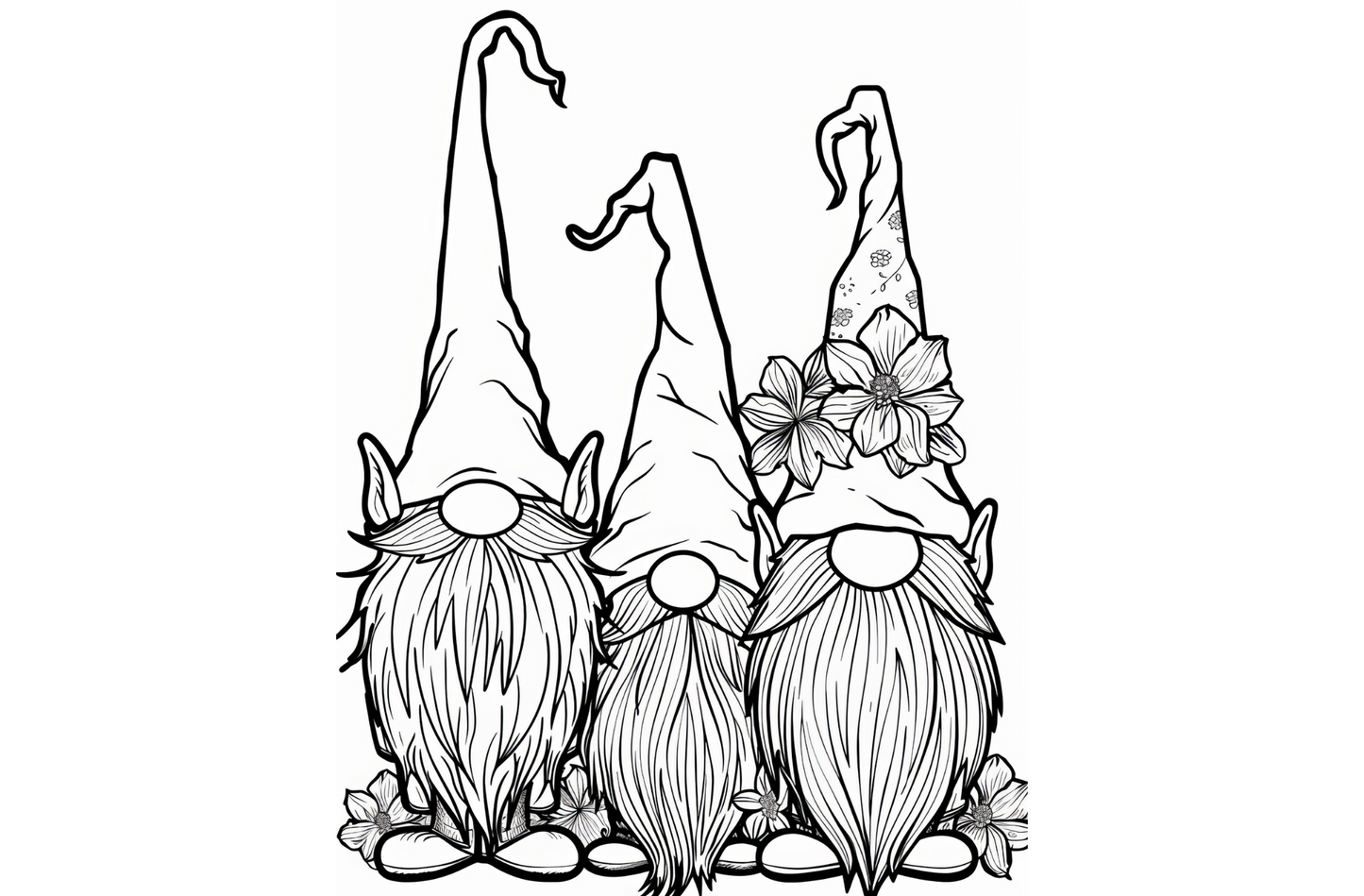 Gnome Coloring Book for adults and teens