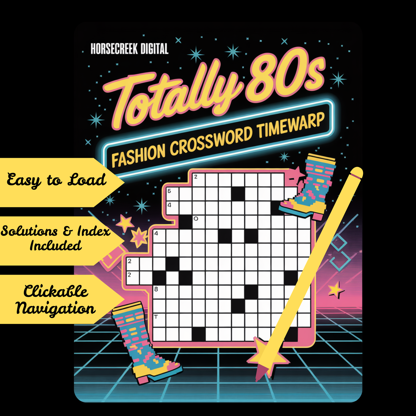 KINDLE SCRIBE Totally 80s: Fashion Crossword Timewarp Ebook