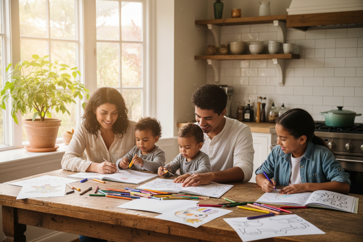 Coloring Together: 6 Ways to Make Coloring Books a Family Activity