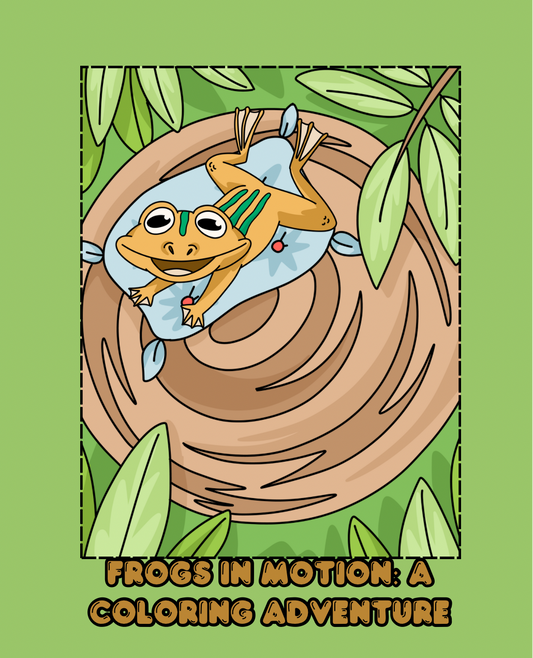 Frogs in Motion coloring book