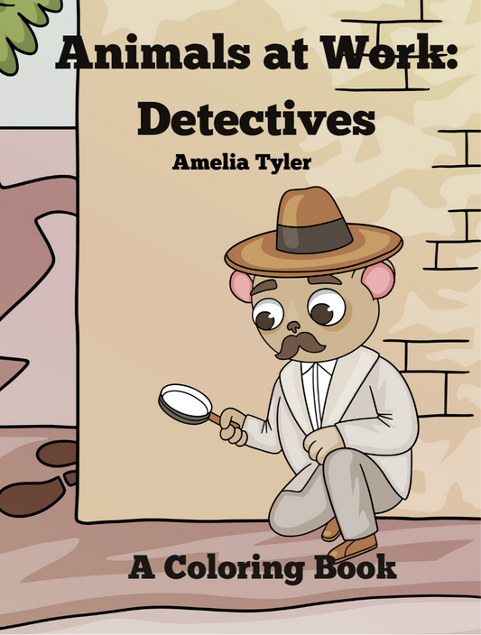 Animals at Work: Detectives coloring book