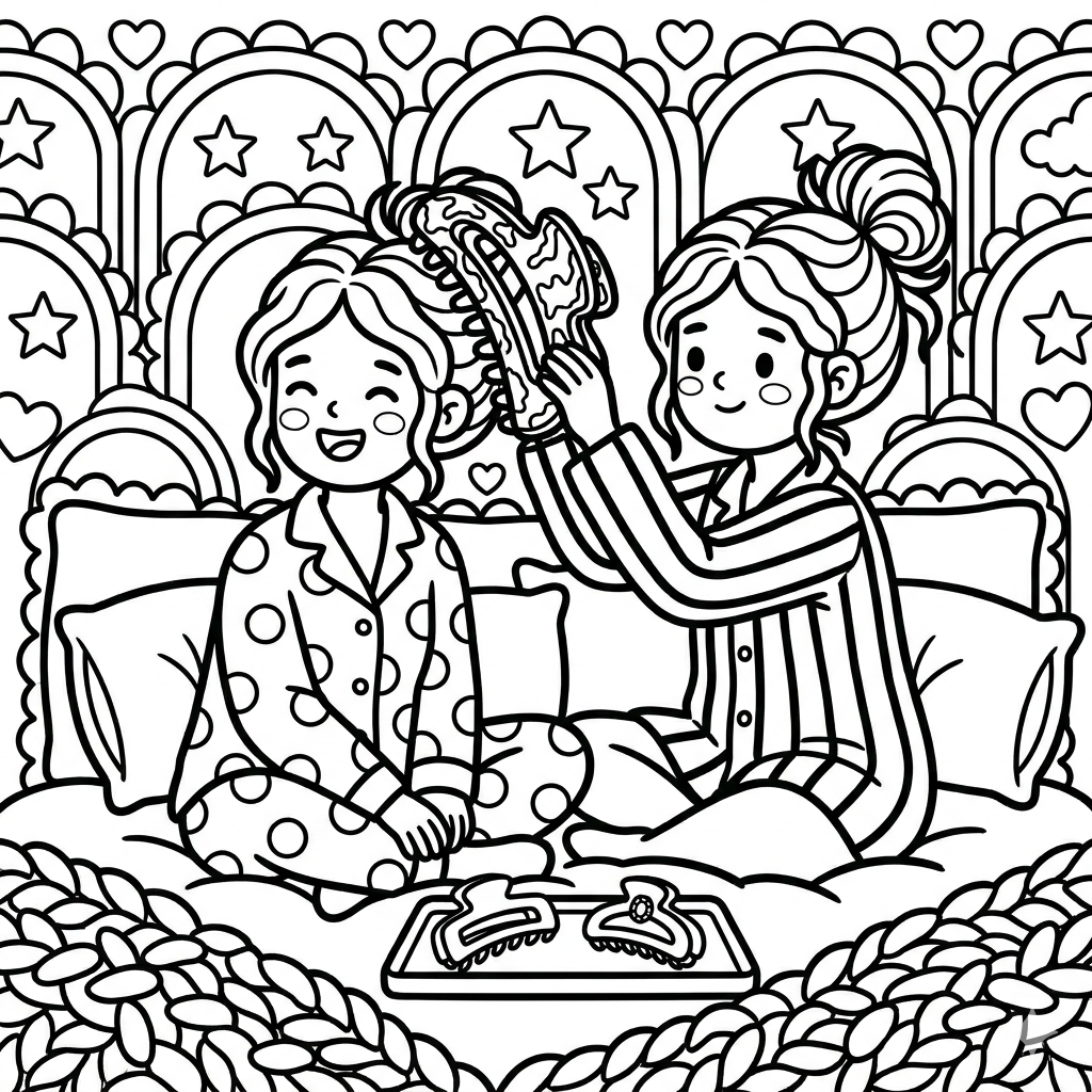 Claw Clip Cozy: A Bold & Easy Coloring Book — Hair Claw Clip Coloring Pages for Adults