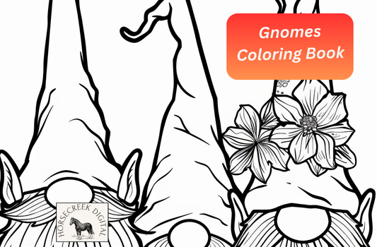 Gnome Coloring Book for adults and teens