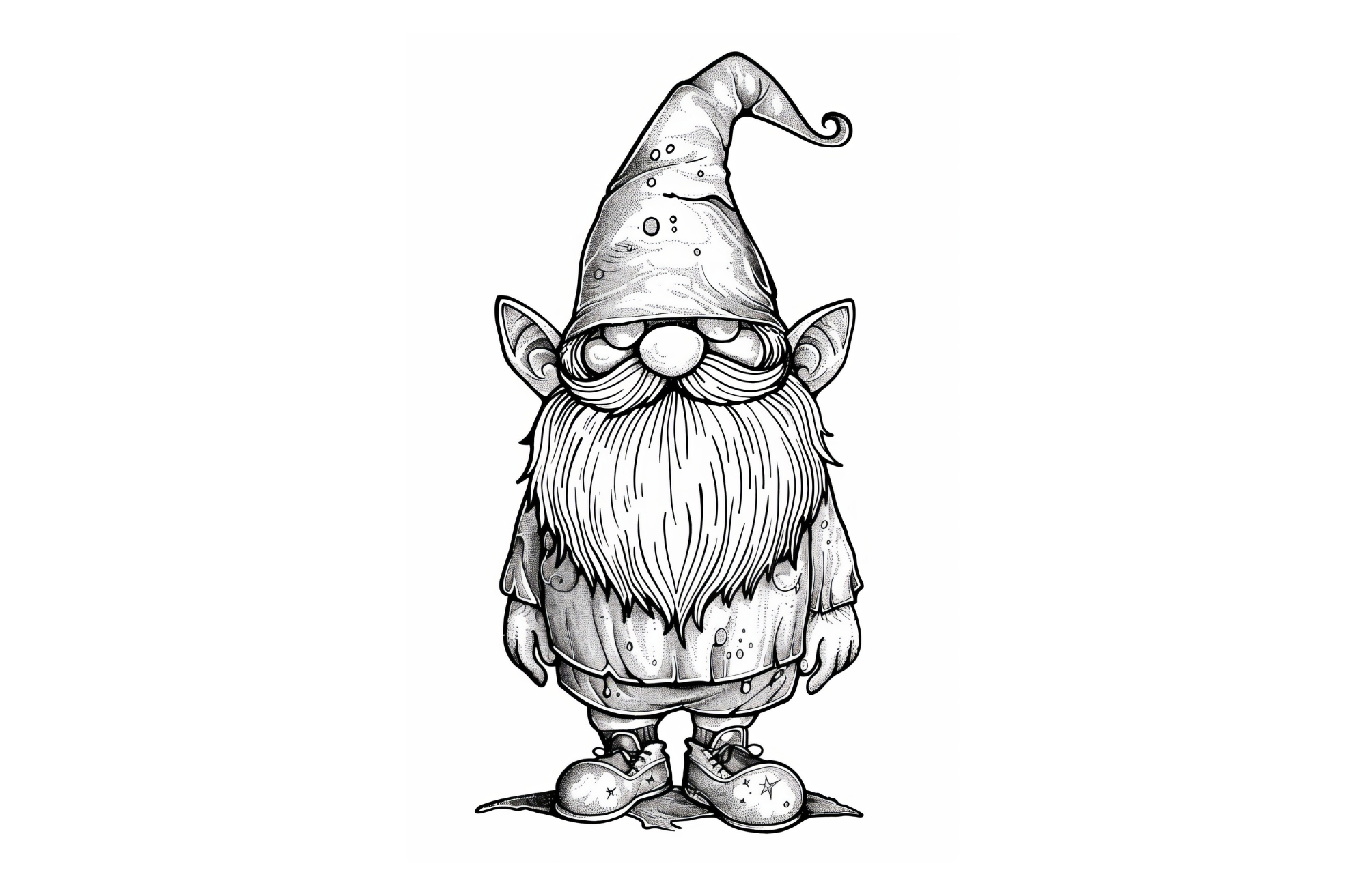 Gnome Coloring Book for adults and teens