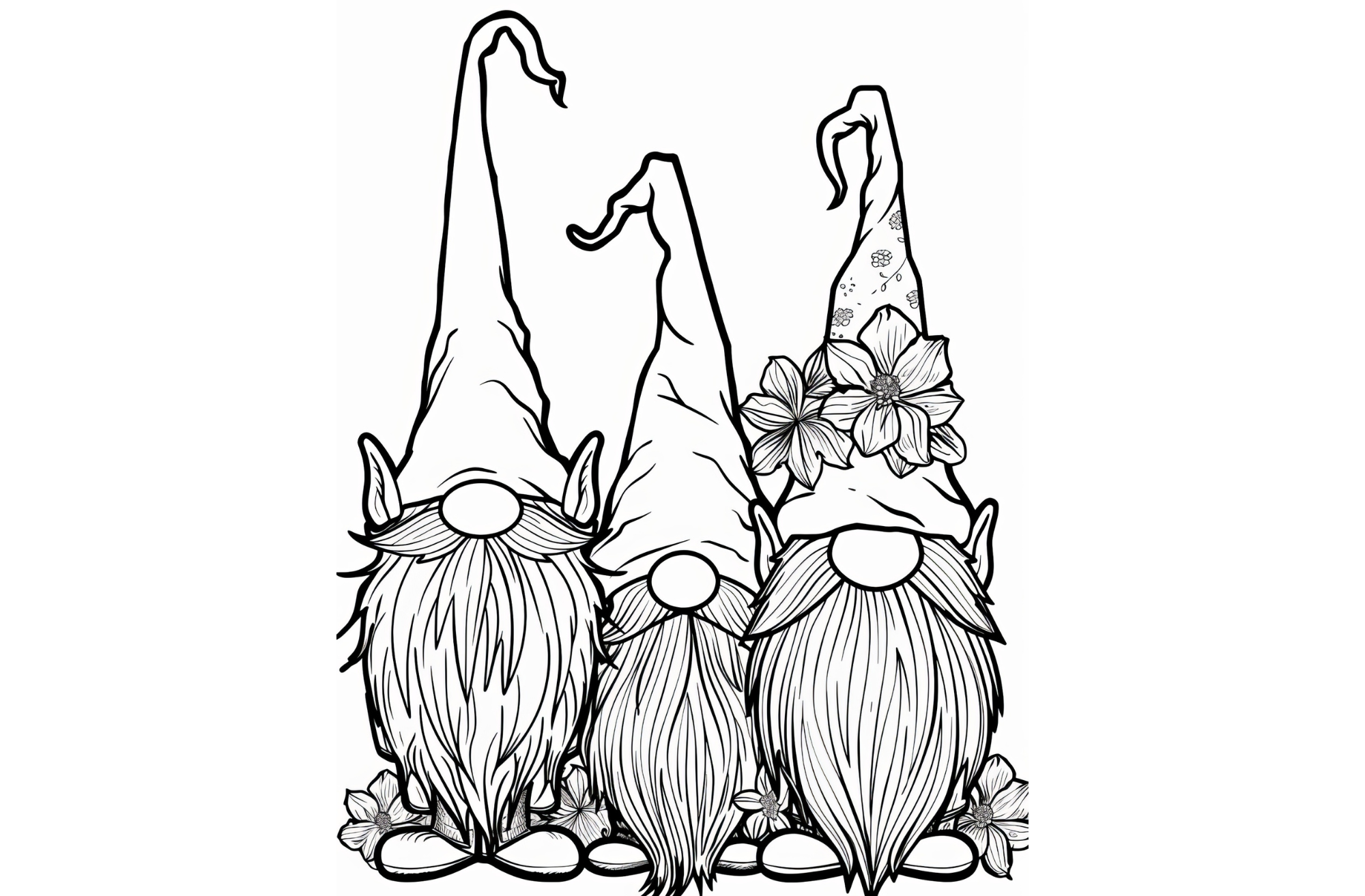 Gnome Coloring Book for adults and teens