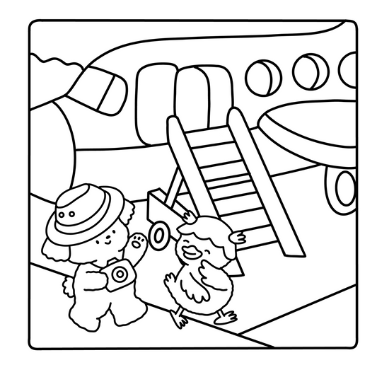 Hattie & Matty's Summer Vacation: A Whimsical Travel Adventure Coloring Book