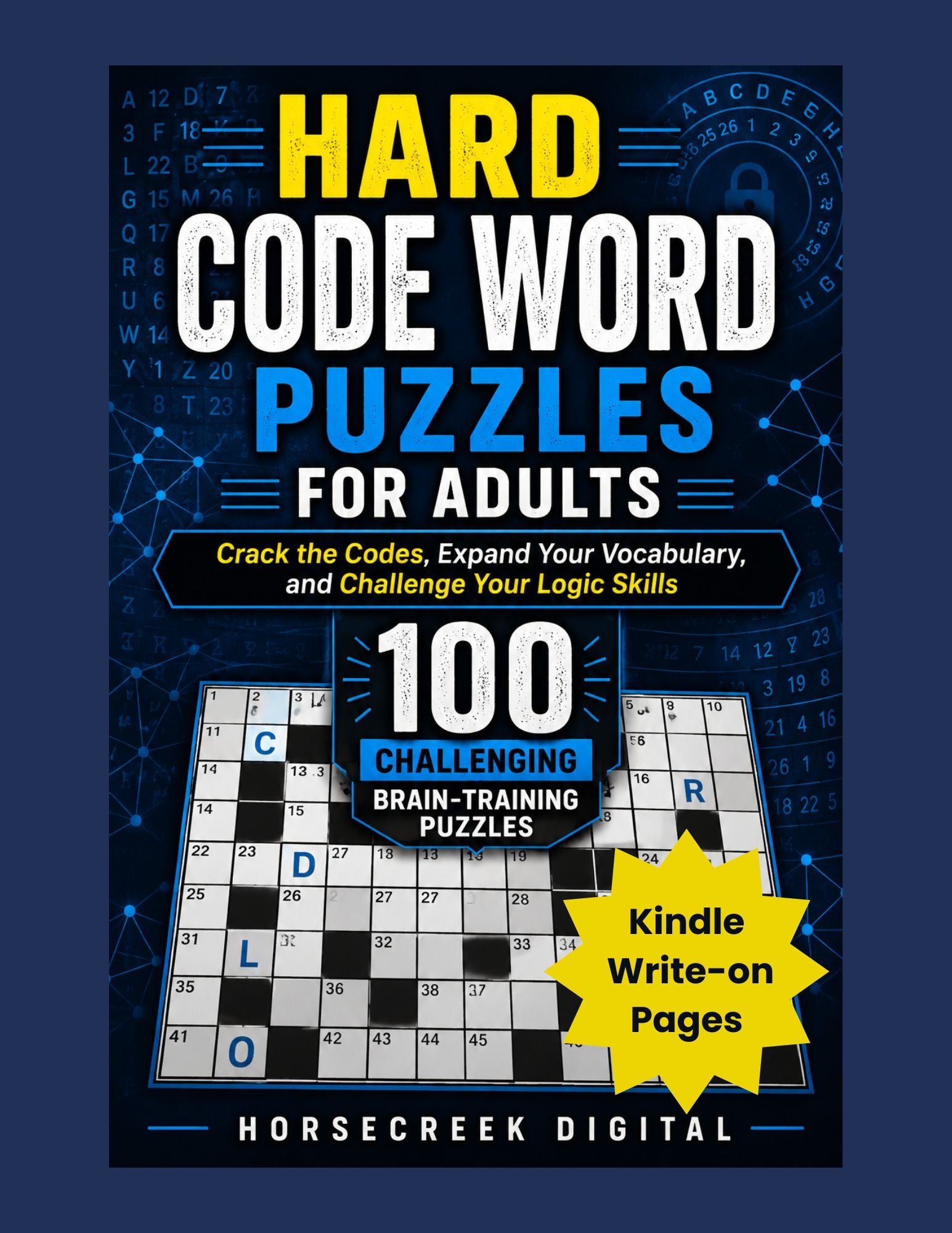 Hard Code Word Puzzles (Kindle Scribe)