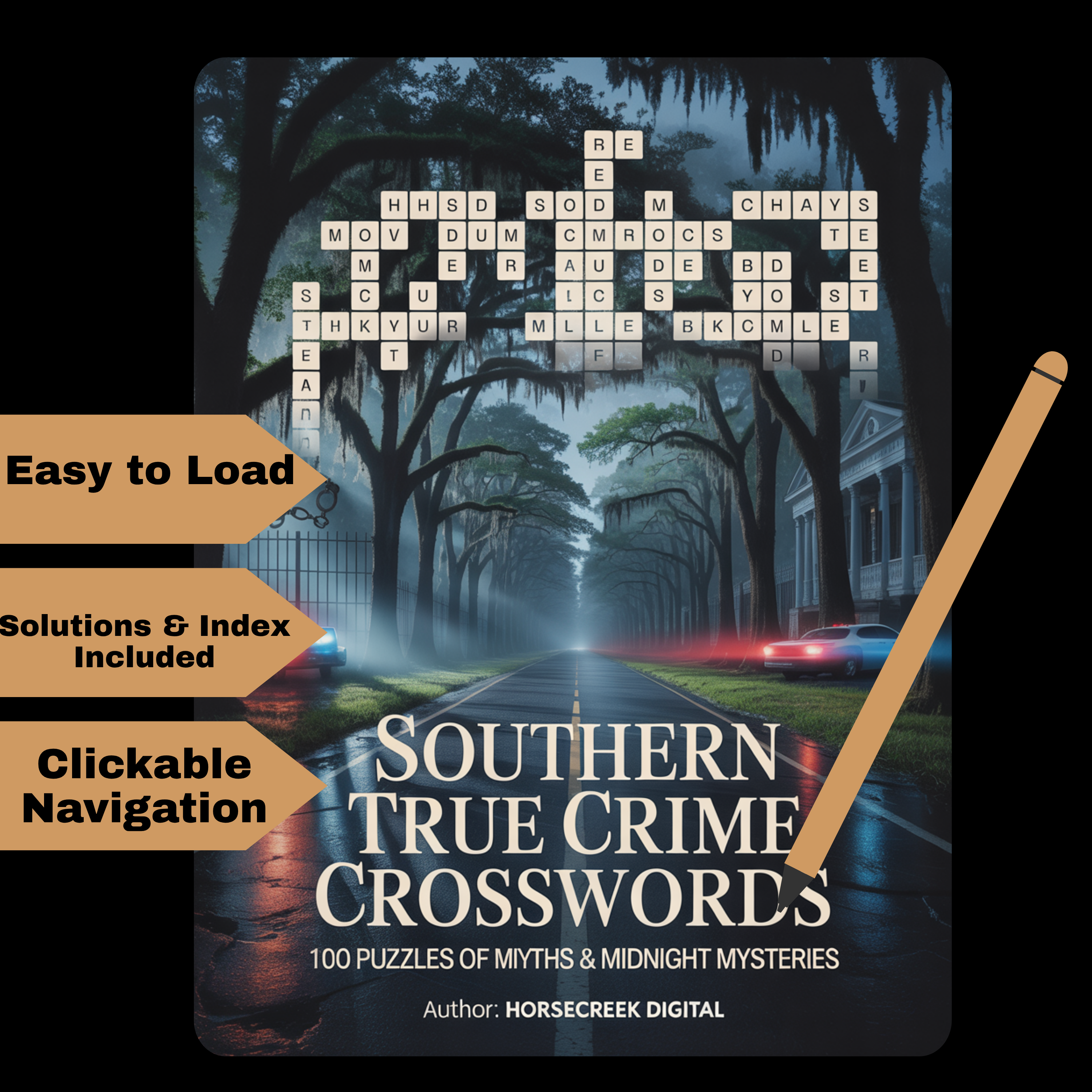 Southern True Crime Crosswords: 100 Puzzles of Killers, Myths & Midnight Mysteries
