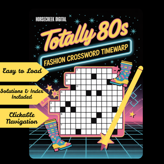 KINDLE SCRIBE Totally 80s: Fashion Crossword Timewarp Ebook