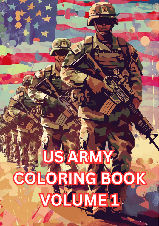 US Army Coloring Book Volume 1/Grayscale/Coloring book for adults and teens