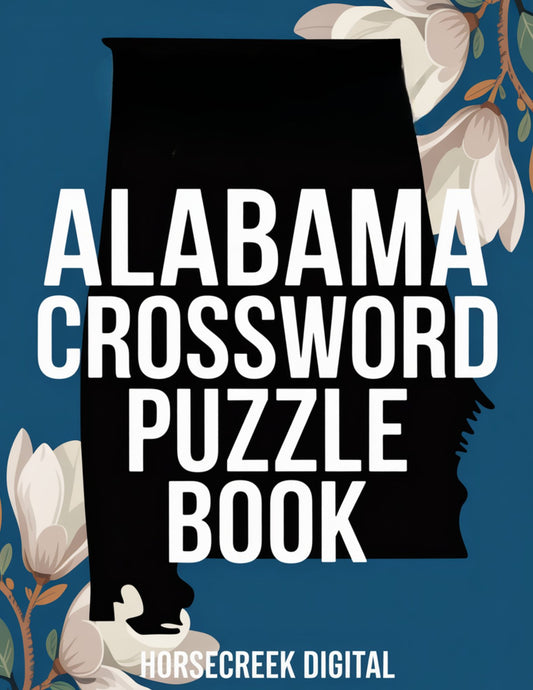 Digital Download: Alabama Crossword Puzzle Book-150 puzzles