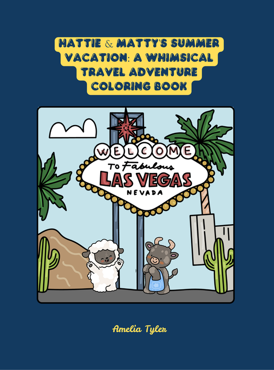 Hattie & Matty's Summer Vacation: A Whimsical Travel Adventure Coloring Book