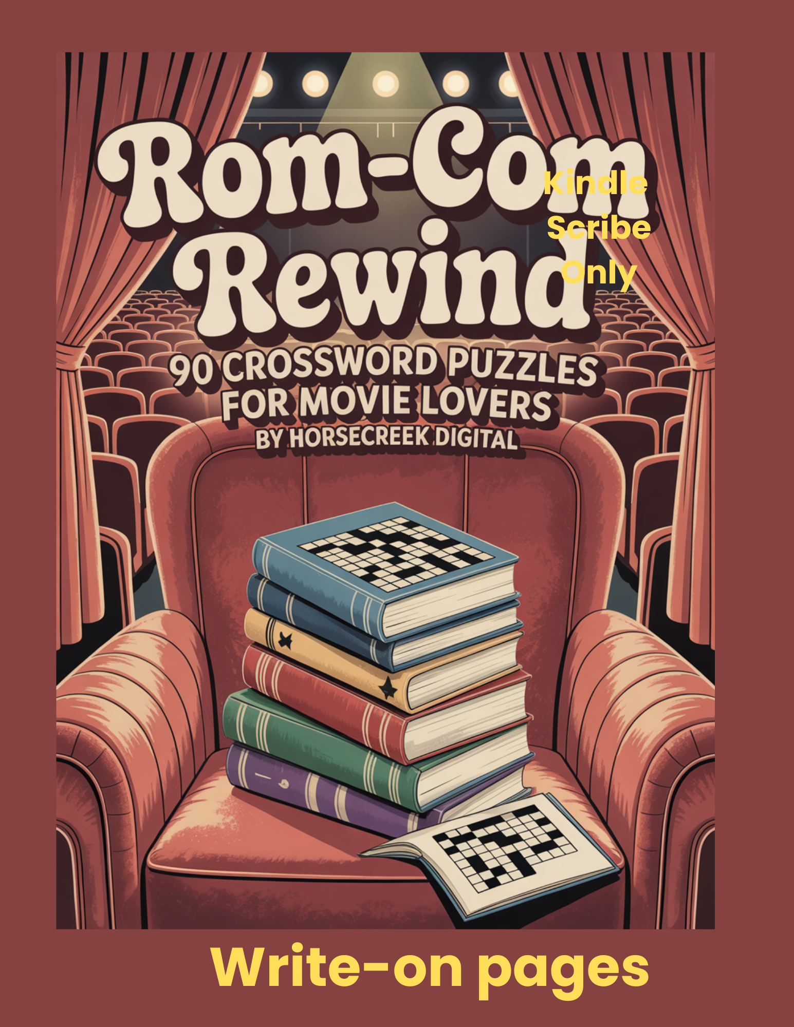 Kindle Scribe : Rom Com 90 Crossword puzzles for Movie Lovers
